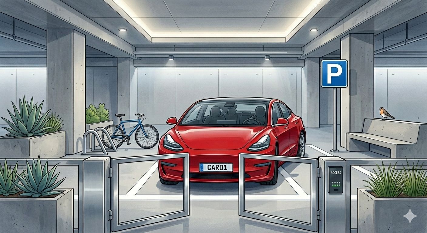 Sicherer Tiefgaragenstellplatz in Schwabing